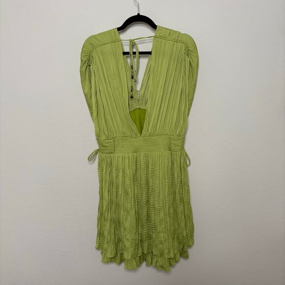 NWT Free People Bonny Mini Dress In Green Size Large - Picture 3 of 8